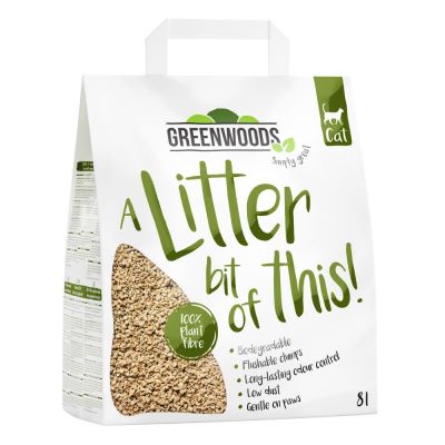 Greenwoods klumpende Katzenstreu aus Pflanzenfasern